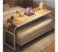 SXZenSpace Hospital Table Overbed,Hospital Bed Overbed Adjustable Height with Wheels Rolling Medical for Home and Mobile Desk Nursing Laptop Table(Color:Wood)