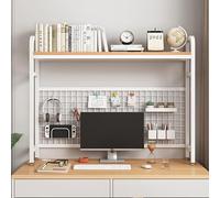 SXZenSpace Industrial Desktop Bookshelf, Bookcase for Computer Desk, Multifunctional Freestanding Storage Rack Display Shelf Office, Home Decor, Kitchen (Size : 95cm)