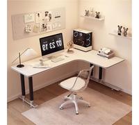 SXZenSpace L-Shaped, Modern Corner Workstation, Space-Saving Home Office Desk, Study Writing Table, ay Window Desktop Computer Table(White D,120 * 120 75cm)