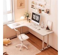 SXZenSpace L-Shaped, Modern Corner Workstation, Space-Saving Home Office Desk, Study Writing Table, ay Window Desktop Computer Table(White A,120 * 80 75cm)