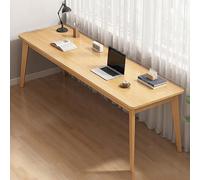 SXZenSpace Mid Century Extra Large Solid Wood Desk for Two Home Office Computer Workstation Natural Finish 71"x24"x30" Double Writing Table Collaboration & Study