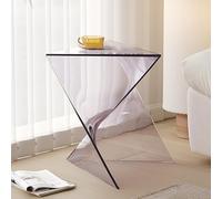 SXZenSpace Modern Coffee Table Acrylic Side Multi-Functional End for Living Room & Bathroom Solid Construction(Clear)