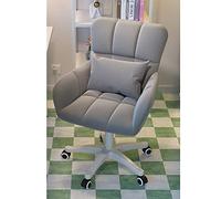 SXZenSpace office chair gaming computer Cute Vanity Chair with Back for Makeup Room,Velvet Fluffy Desk Modern Cozy Office Wheels,Compact Adjustable Swivel Chair,Office Gift