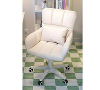 SXZenSpace office chair gaming computer Cute Vanity Chair with Back for Makeup Room,Velvet Fluffy Desk Modern Cozy Office Wheels,Compact Adjustable Swivel Chair,Office Gift