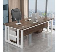 SXZenSpace Office Executive Desk,Computer Desk With Thicker Desktop,Heavy Duty Study Writing Table,Work Gaming For Home Office,Student Desk,Metal Frame(D2,47.2" L x 23.6" W(120x60cm))