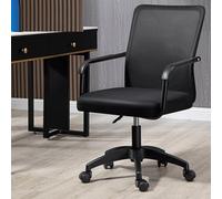 SXZenSpace Office Gaming Computer Desk Chair with Latex Cushion,Ergonomic Comfy Mesh Home Breathable Fabric,Height Adjustablefor Study,Working,Executive,Living,Bedroom,Dining Room (Black,A)