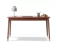 SXZenSpace Office Walnut, Writing Desk with Drawer, Home Living Room Bedroom Table, Stable and Durable, Easy to Assemble (Size : 120x56x75cm)