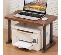 SXZenSpace Printer Stand with Storage for Desk,Multipurpose Wood Desktop Hutch Organizer,Desktop Shelf Bookshelf College Dorm Office Home Kitchen(Brown,40in/100cm)