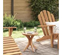 SXZenSpace Round Side Table 40 cm Solid Teak Wood Outdoor Coffee Small Garden Patio Bistro Accent Furniture Weather Resistant for Balcony Terrace