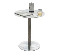 SXZenSpace Round Side Table Small Circular Accent for Couch Dining or Bistro Use Versatile Pedestal High & Coffee Home Office (40x40x95cm)