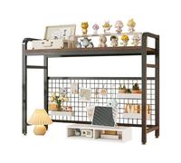 SXZenSpace Rustic Metal and MDF 1 Tier Desktop Bookcase Organizer for Computer Desk College Dorms Offices Storage Solution (115cm/45.2in)