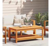 SXZenSpace Side Table 110x55x45 cm Brown Solid Acacia Wood Modern Living Room Coffee with Shelf Indoor Rustic Small for Lounge Bedroom Hallway