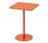 SXZenSpace Side Table, Outdoor Patio Small Iron Square Coffee Negotiating for Front Desk, Milk Tea Shop Bar(Orange,60x72cm/24x28in)