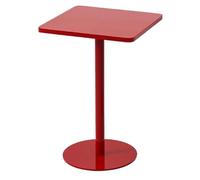 SXZenSpace Small Square Side Table, Outdoor Iron Negotiating Drink Coffee Easy Assembly, for Front Desk, Milk Tea Shop Bar(Red,60x72cm/24x28in)
