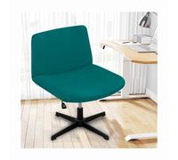 SXZenSpace Velvet Criss Cross Office Chair Slipcover - Armless Wide Seat Cover for Computer Desk, Task, Vanity, Modern Mid Back Accent 6PCS, Perfect Living Room &