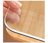 SXZenSpace Wipeable Vinyl Tablecloth for Coffee Table Protector 100×120cm Frosted Plastic Oblong Desk Cover 2mm Thick Easy Clean Ideal Dining and Furniture Protection