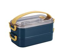 SXZHSM Premium Bento Box for Adults and Kids Bento Lunch Box Includes Divider and Cutlery Stackable Leak-Proof BPA-Free, Dishwasher Safe,Blue