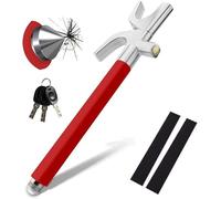 SXZMAZS Car Steering Wheel Lock for Peugeot 108, Car Lock Anti-Theft Security Device Heavy Duty Original Key Lock Deter Thieves,Red