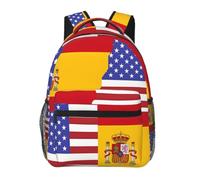 SXZVVBN American Spain Flag Casual Campus Laptop Rucksack to Study