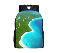SXZVVBN An island in the ocean Water Resistant 600D Backpack Lightweight Commuter Travel Rucksack Daypack Men Women