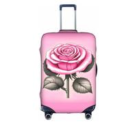sxzvvbn Beautiful Pink Roses L Elastic Suitcase Protector Double Sided Zip Luggage Cover for Travel Business 18-32in
