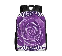 SXZVVBN beautiful purple roses Water Resistant 600D Backpack Lightweight Commuter Travel Rucksack Daypack Men Women