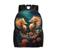 SXZVVBN Beautiful Seahorse Couple Water Resistant 600D Backpack Lightweight Commuter Travel Rucksack Daypack Men Women