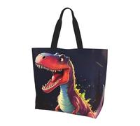 SXZVVBN big-mouthed dinosaur Lightweight Large Tote Bag for Women Waterproof Polyester Shoulder Shopper for Commuting Work Shopping