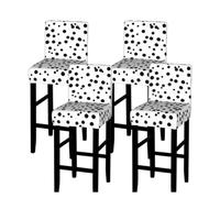 SXZVVBN Black And White Polka Dot Stretch Bar Stool Covers Dining Seat