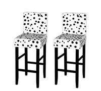 SXZVVBN Black And White Polka Dot Stretch Bar Stool Covers Dining Seat