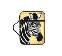 SXZVVBN Black and White Zebra Water-Resistant Bible Tote Bag with Pocket, Large Journal Cover Case for Church Travel