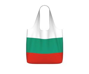 sxzvvbn Bulgarian Flag Reusable Shopping Bags Foldable Lightweight Travel Tote, 25L Capacity Compact Pouch for Grocery Work Weekend Adventures