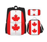 SXZVVBN Canadian flag School Backpack Lunch Box Pencil Set