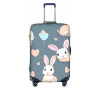 sxzvvbn Cartoon Cute Bunny XL Elastic Suitcase Protector Double Sided Zip Luggage Cover for Travel Business 18-32in