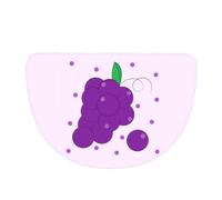 SXZVVBN cartoon grapes Flannel Half Moon Door Mat For Indoors