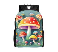 SXZVVBN Cute colored mushrooms Water Resistant 600D Backpack Lightweight Commuter Travel Rucksack Daypack Men Women