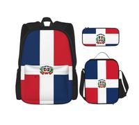 SXZVVBN Dominican Republic School Backpack Lunch Box Pencil Set