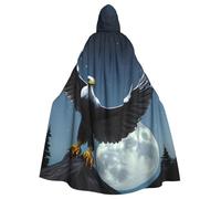 sxzvvbn Eagle under the stars Adult Hooded Cloak, Long Party Cape for Halloween Fancy Dress, Medieval Cosplay Costume Men Women