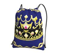 sxzvvbn Fantasy Tiara Outdoor Drawstring Rucksack Waterproof Lightweight Gym Bag with Front Pocket & Internal Zip Pouch for Travel Sports