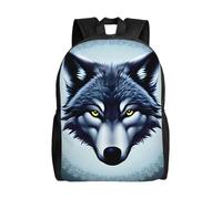 SXZVVBN Fierce wolf head Water Resistant 600D Backpack Lightweight Commuter Travel Rucksack Daypack Men Women