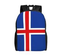 SXZVVBN Flag of Iceland Water Resistant 600D Backpack Lightweight Commuter Travel Rucksack Daypack Men Women