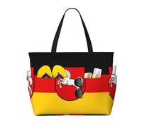 sxzvvbn Flag of Lower Saxony Large Capacity Waterproof Beach Bag, Foldable Travel Tote with 7 Pockets, Lightweight Durable Gym Bag for Travel, Swimming, Shopping Camping