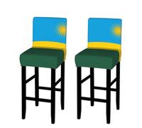SXZVVBN Flag of Rwanda Stretch Bar Stool Covers Dining Seat
