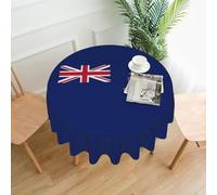 sxzvvbn Flag of the Cayman Islands Round decorative tablecloth, dustproof, easy to wipe and clean, suitable for outdoor barbecues and table decoration.