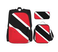 SXZVVBN Flag of Trinidad and Tobago School Backpack Lunch Box Pencil Set