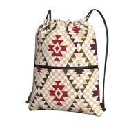sxzvvbn Geometric vector Outdoor Drawstring Rucksack Waterproof Lightweight Gym Bag with Front Pocket & Internal Zip Pouch for Travel Sports