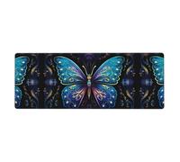 sxzvvbn Gorgeous Blue ButterflyExtra-large desktop mouse pad, 31.5 * 11.8 inches, gaming mouse pad with anti-slip rubber on the bottom