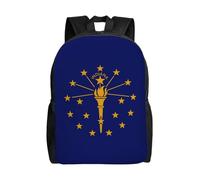 SXZVVBN Indiana State Flag Water Resistant 600D Backpack Lightweight Commuter Travel Rucksack Daypack Men Women