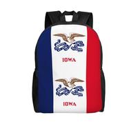 SXZVVBN Iowa state flag Water Resistant 600D Backpack Lightweight Commuter Travel Rucksack Daypack Men Women