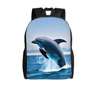 SXZVVBN Jumping up dolphins Water Resistant 600D Backpack Lightweight Commuter Travel Rucksack Daypack Men Women